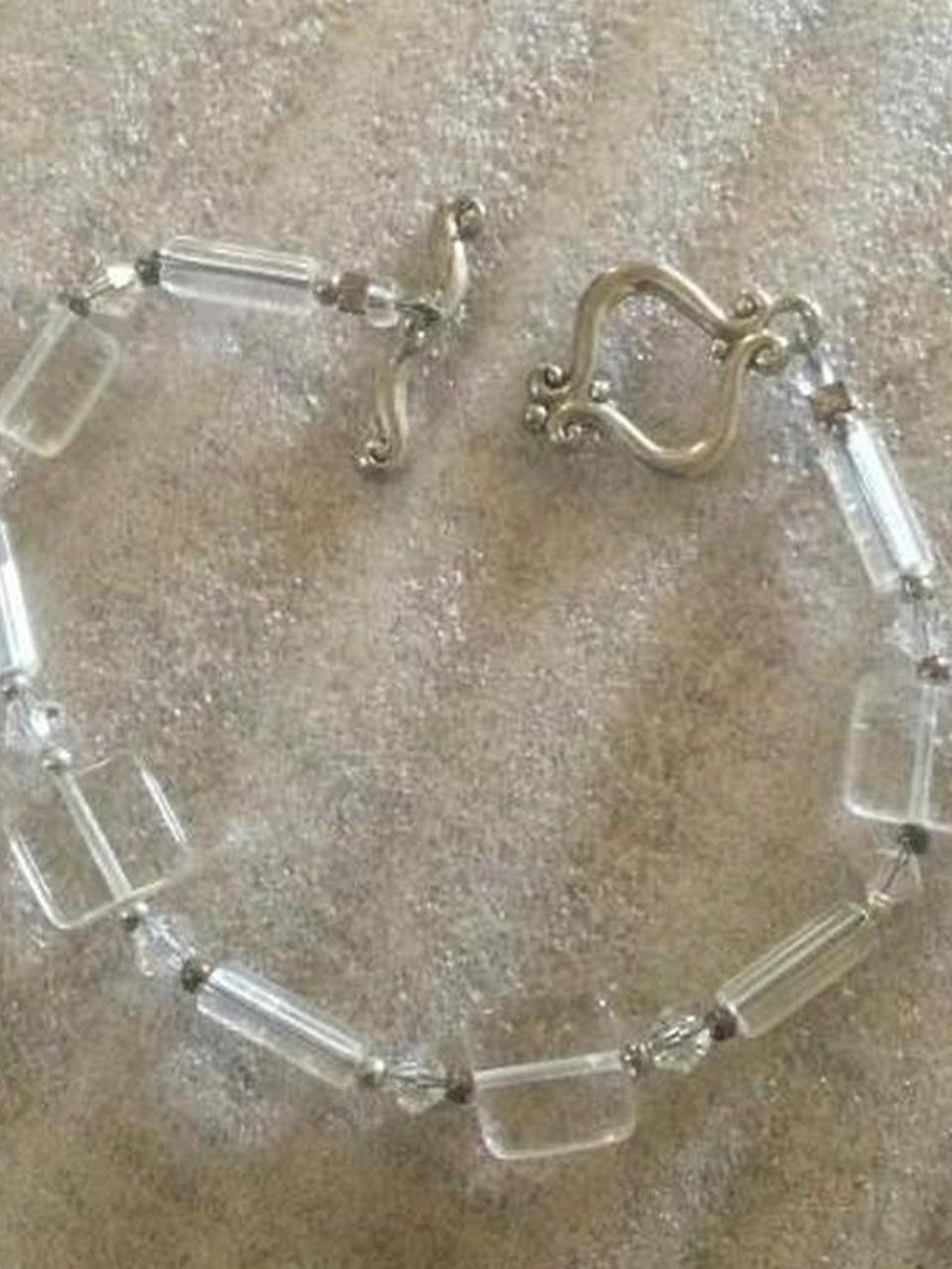 Glass And Crystal Bracelet